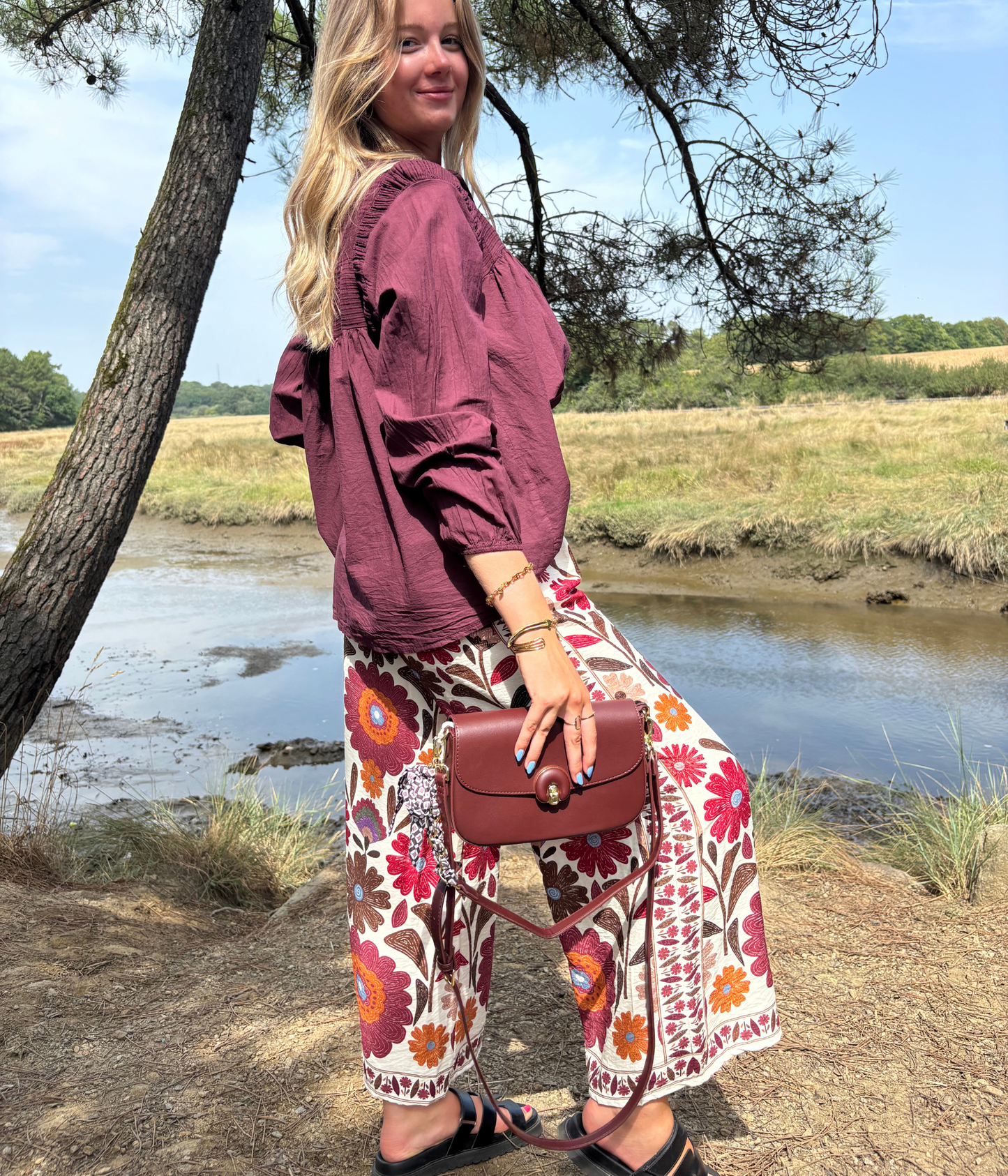Pantalon Fluide Floral