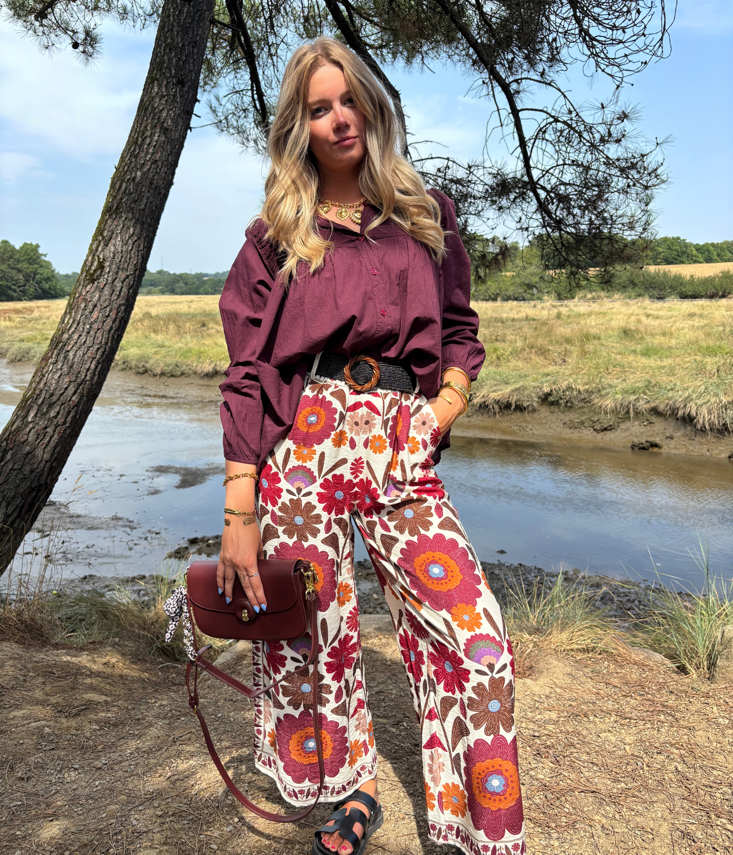 Pantalon Fluide Floral