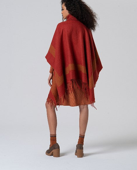 Poncho à Rayures