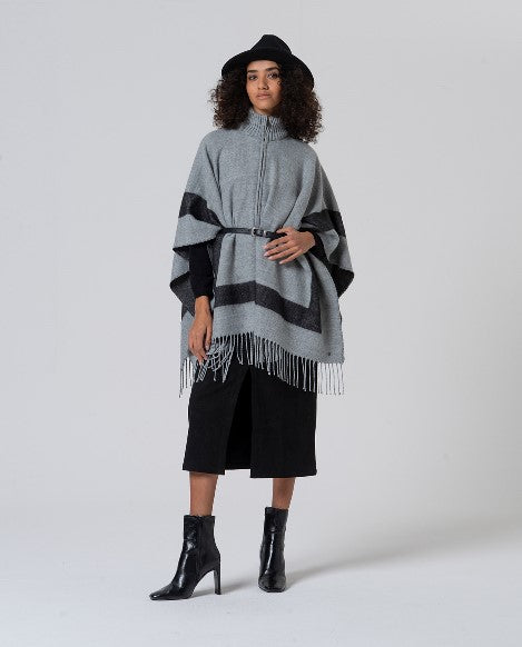 Poncho à Rayures