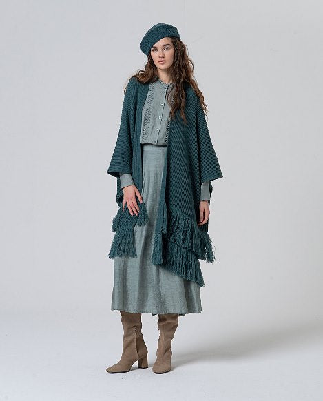 Poncho Franges Bohème