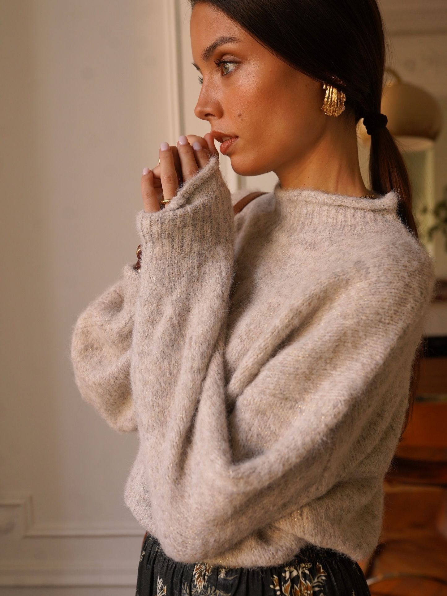 Pull Doux Col Montant