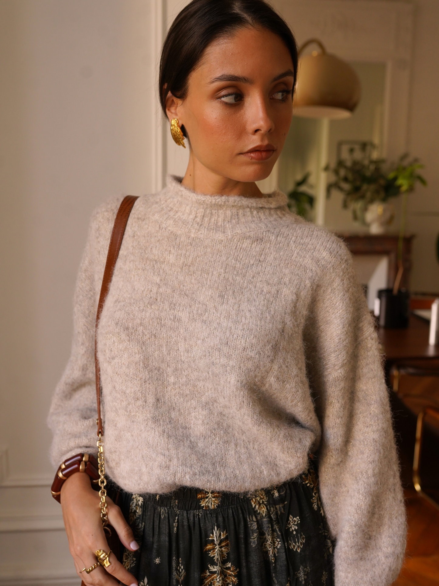 Pull Doux Col Montant