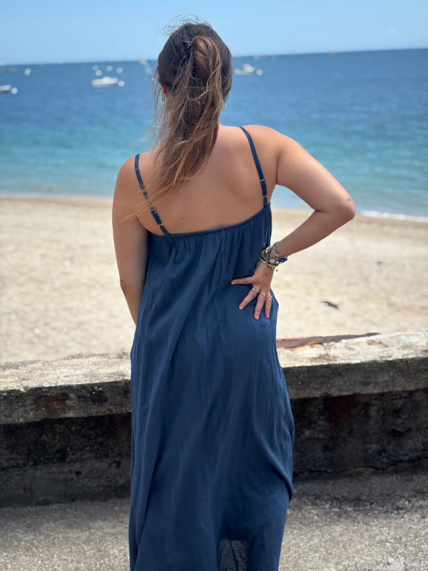 Robe Fines Bretelles Voile de Coton