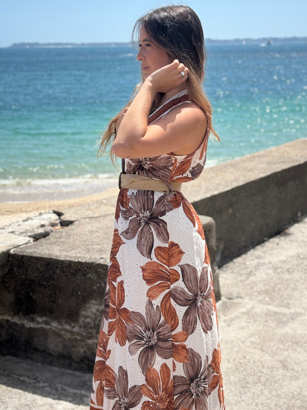 Robe Longue Coton Imprimé Fleurs