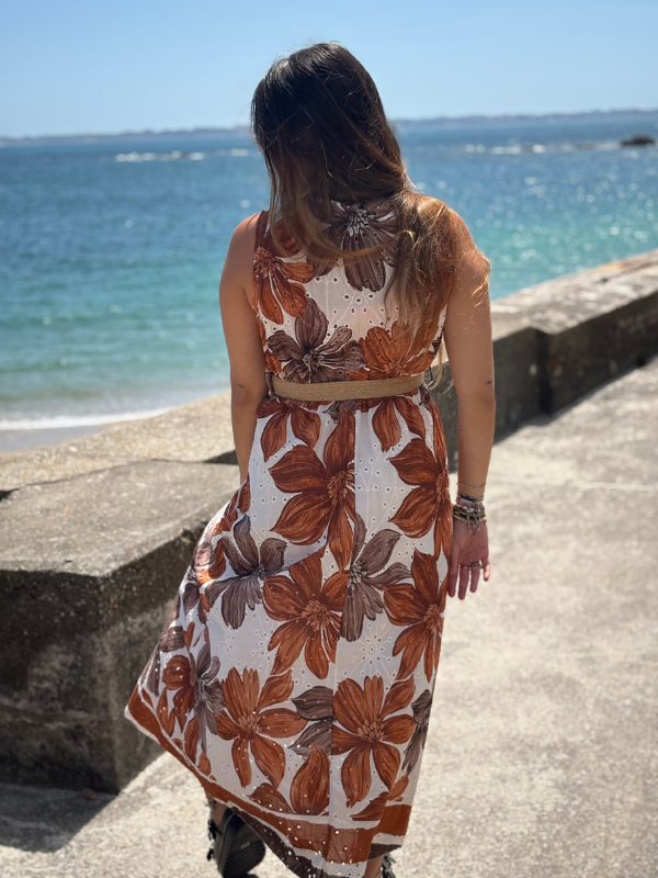 Robe Longue Coton Imprimé Fleurs