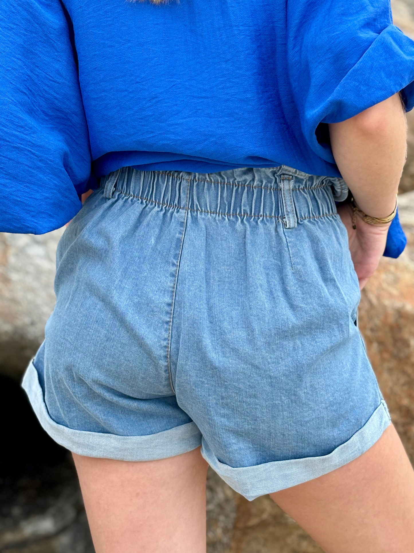 Short Taille Haute Denim