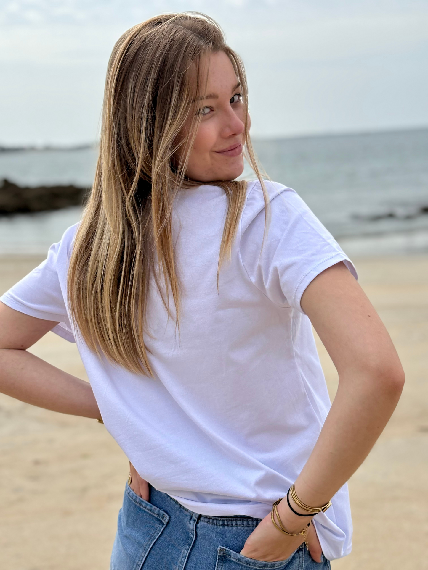 Tee-shirt blanc "Gin & Lemon"
