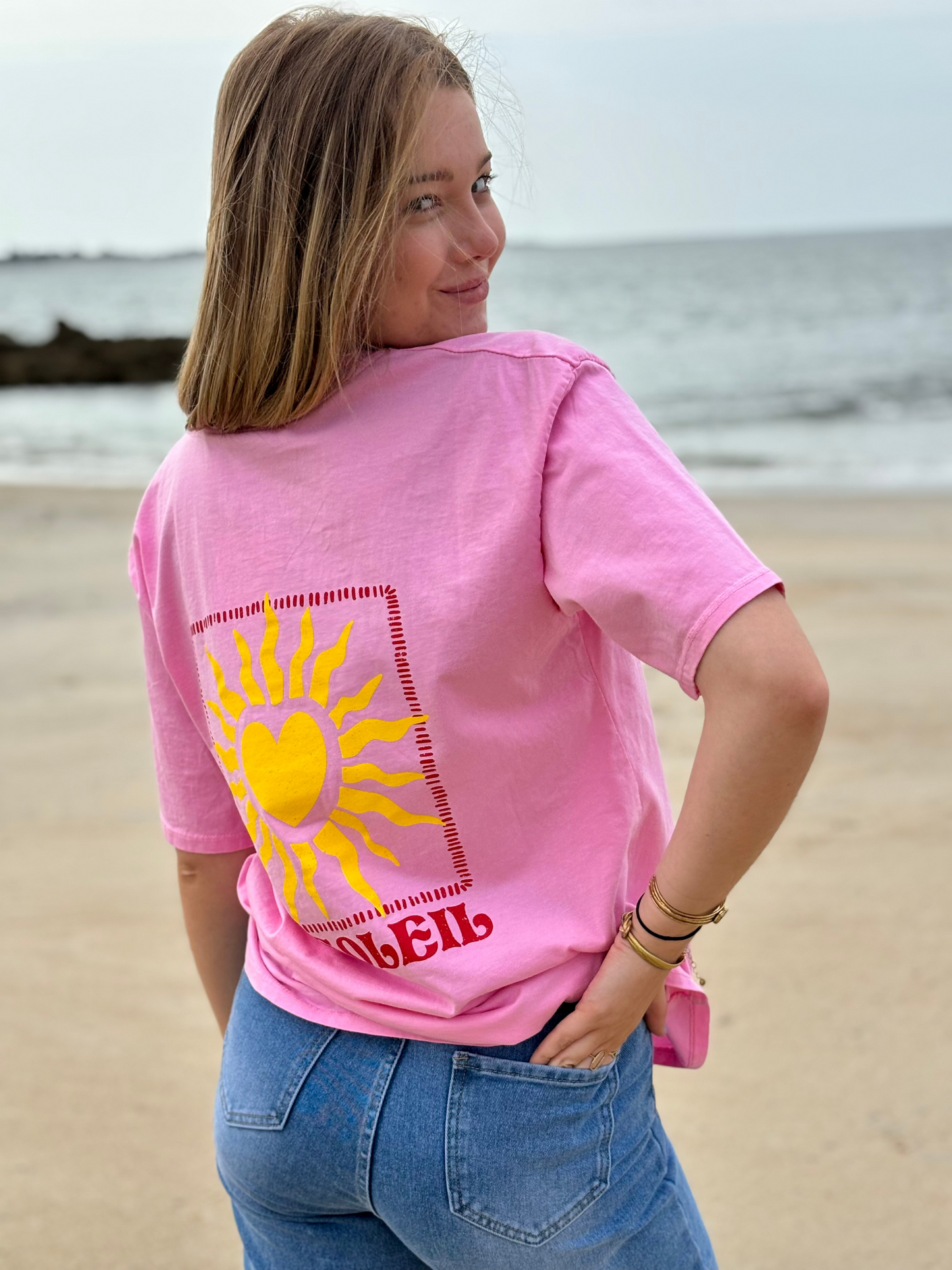 Tee-shirt en Coton rose