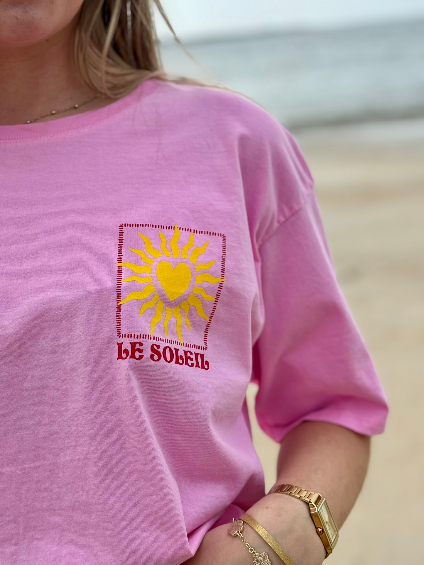Tee-shirt en Coton rose