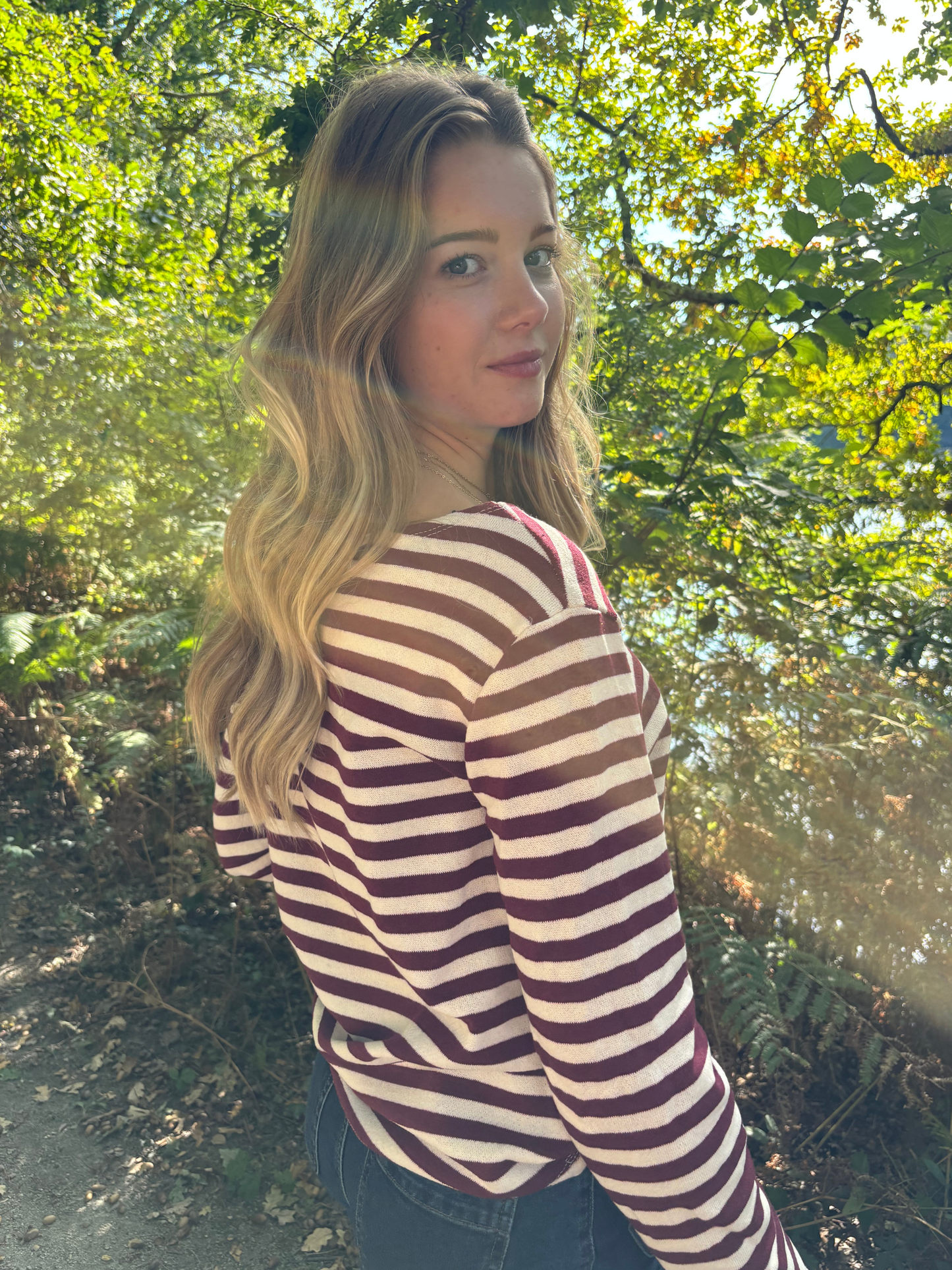 Top rayé coton bohème chic