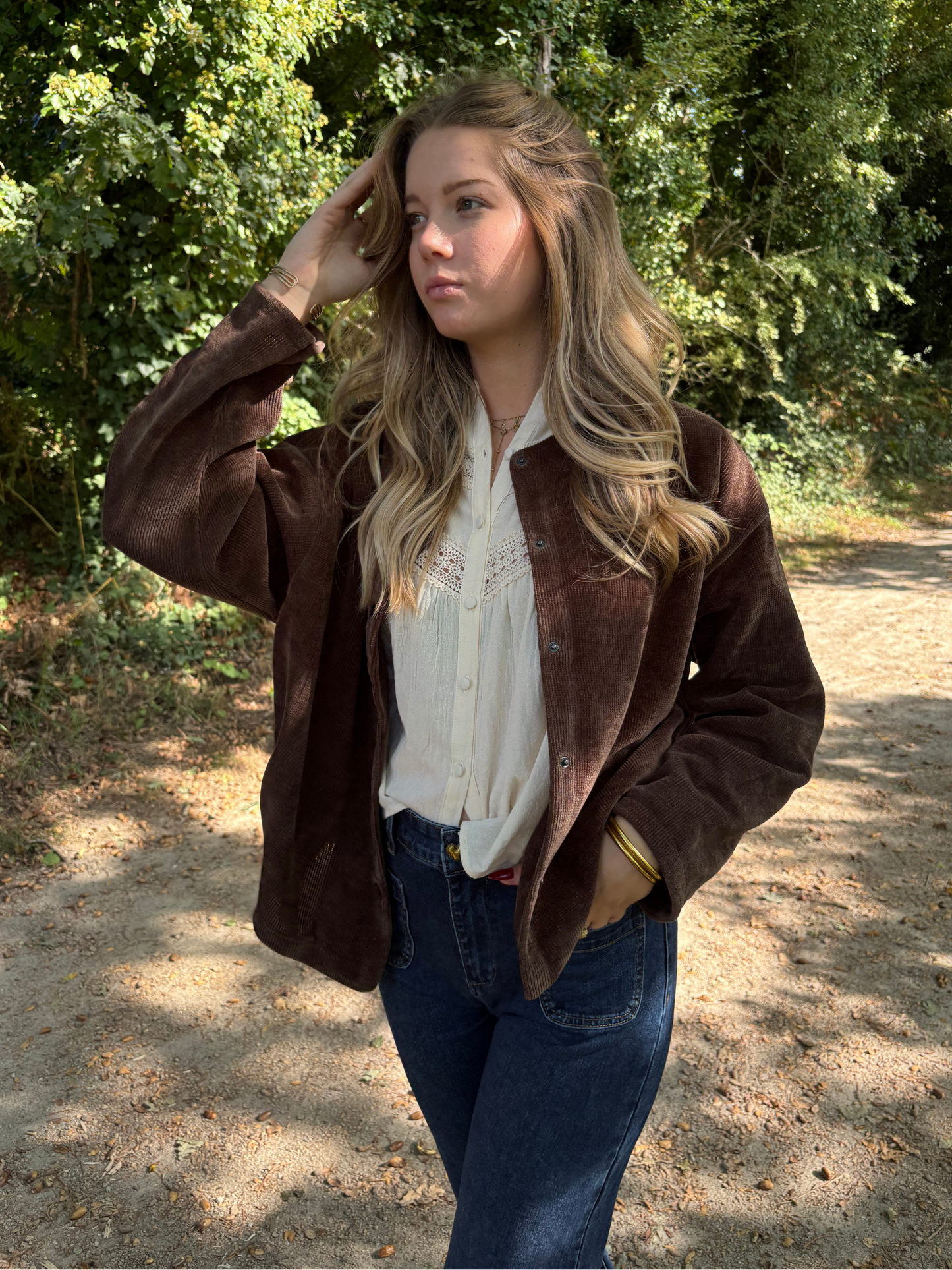 Veste en velours bohème chic