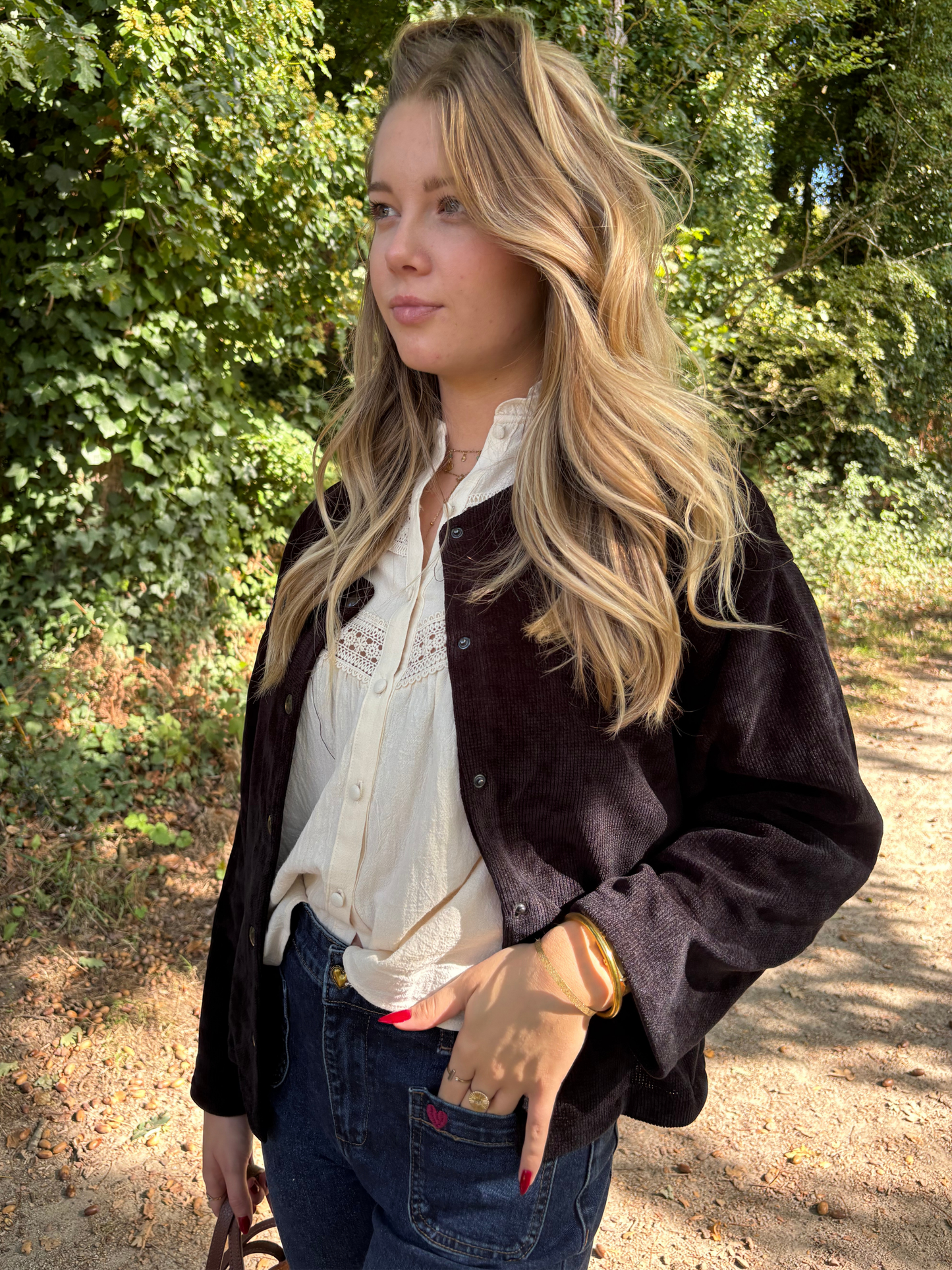 Veste en velours bohème chic