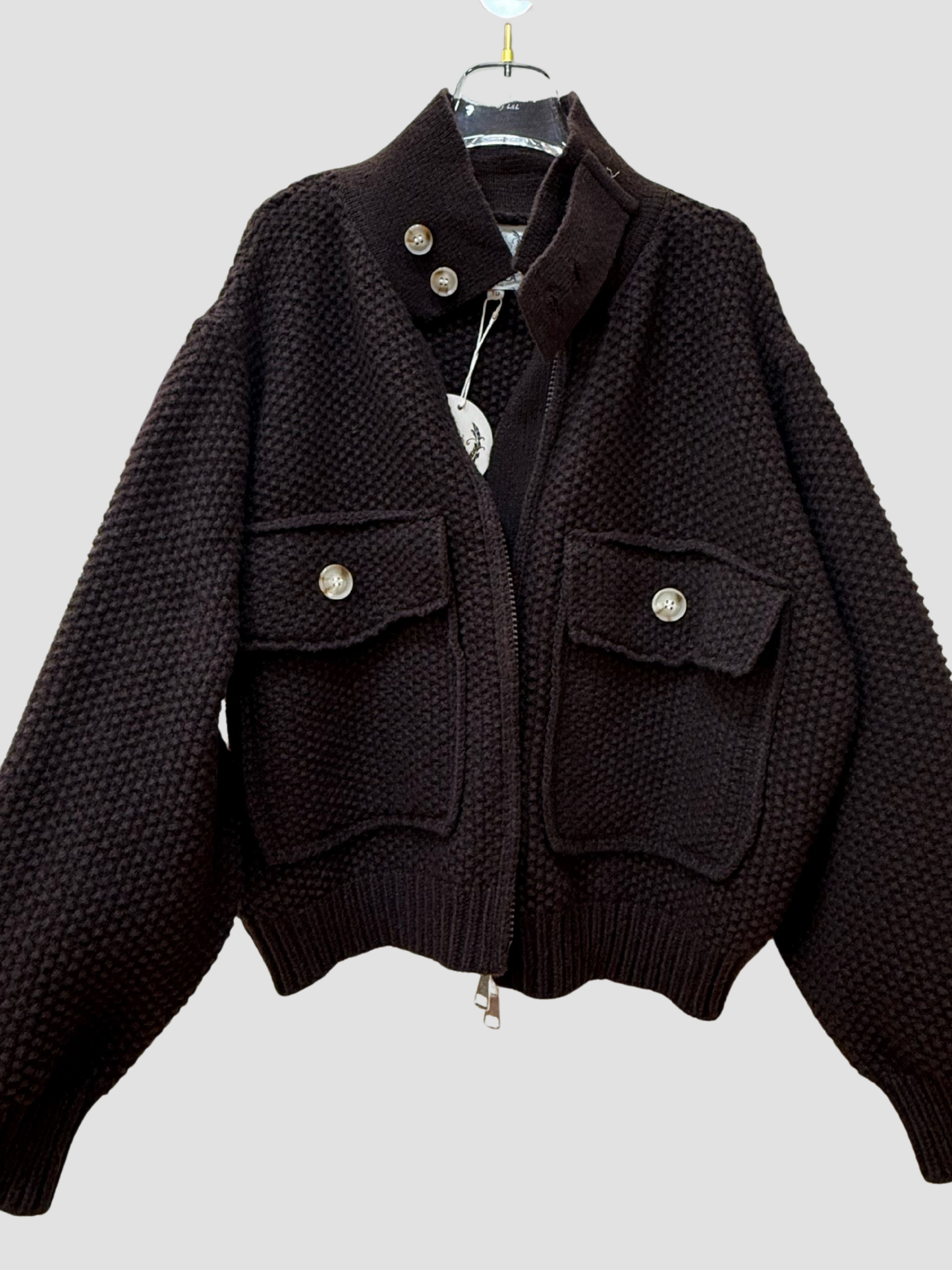 Veste Maille Zippée