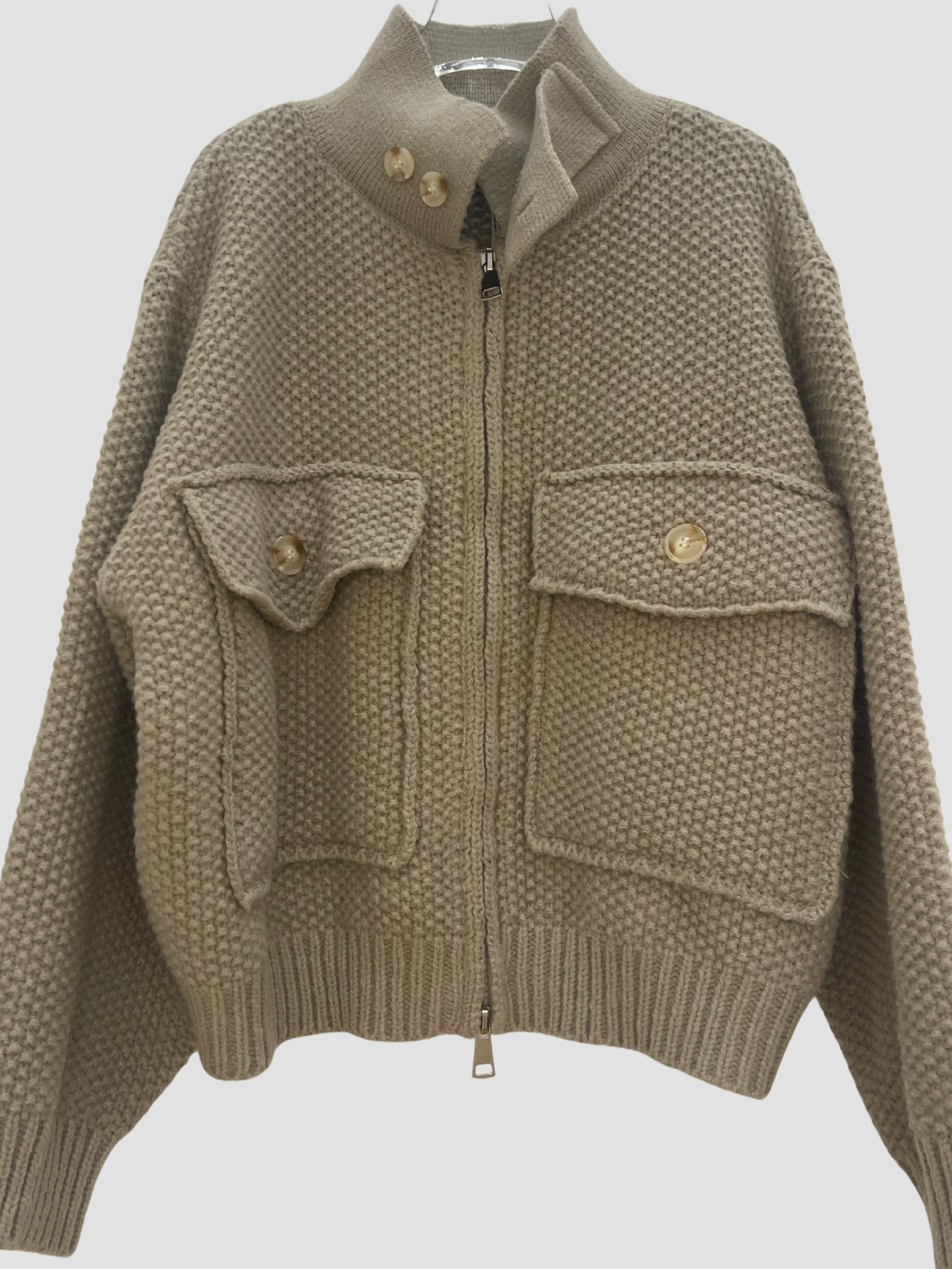 Veste Maille Zippée