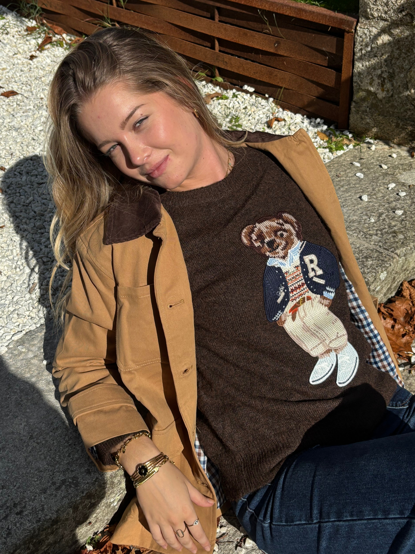 Veste Saharienne Col Contrasté