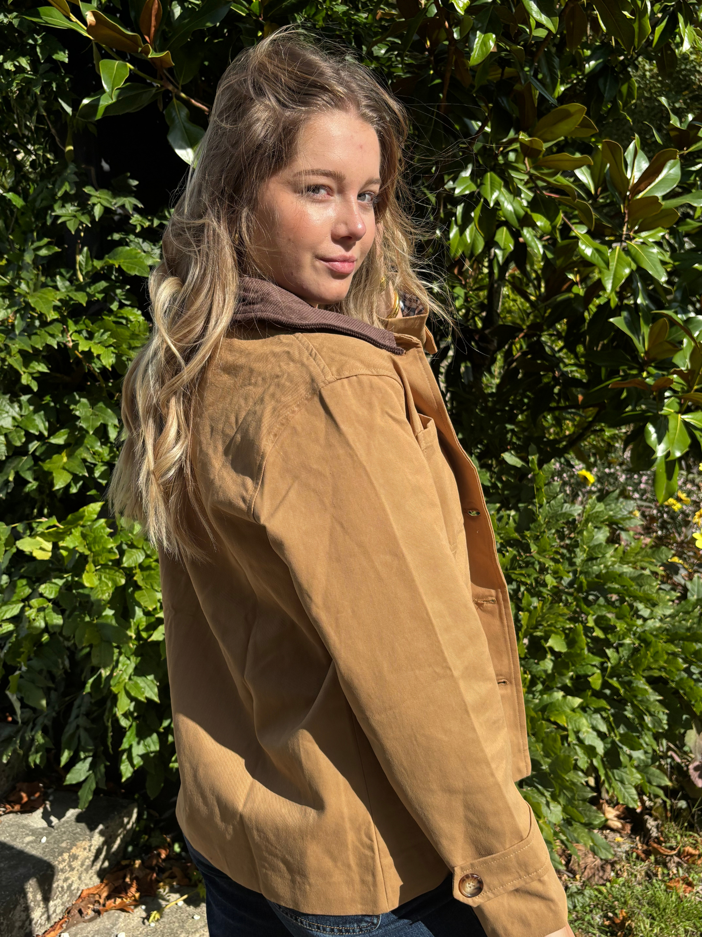 Veste Saharienne Col Contrasté