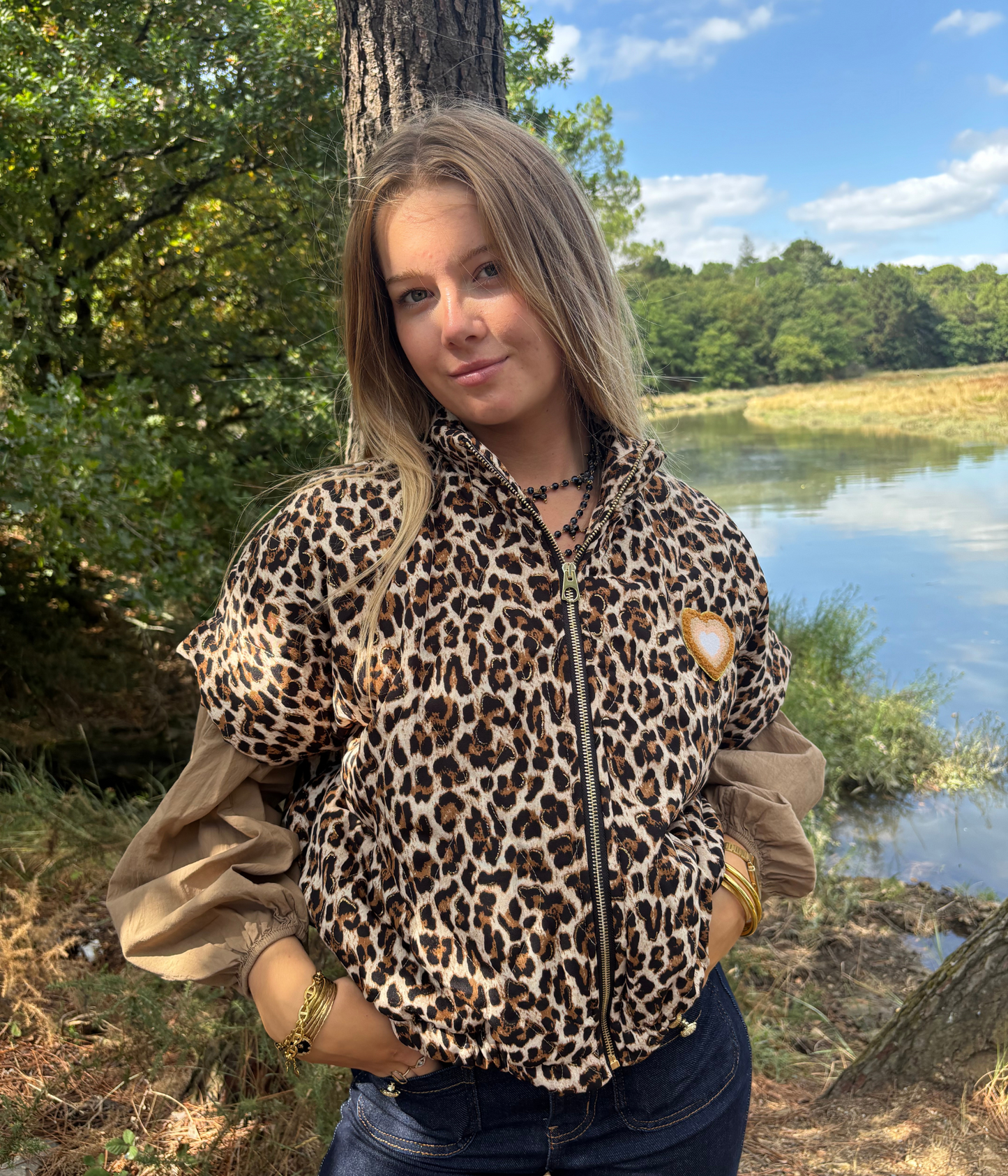 Veste Zippée Léopard
