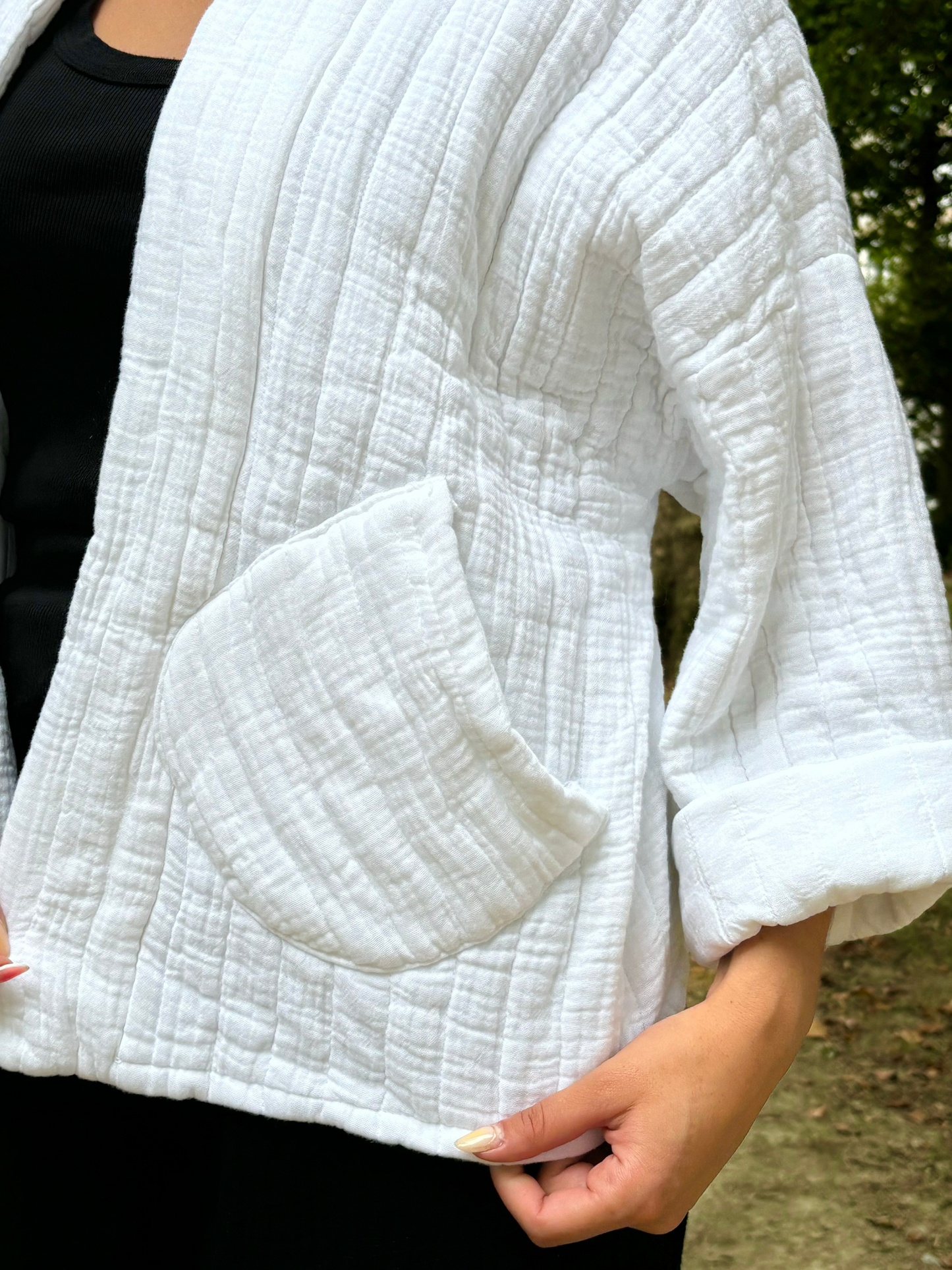 Veste en Gaze de Coton blanc