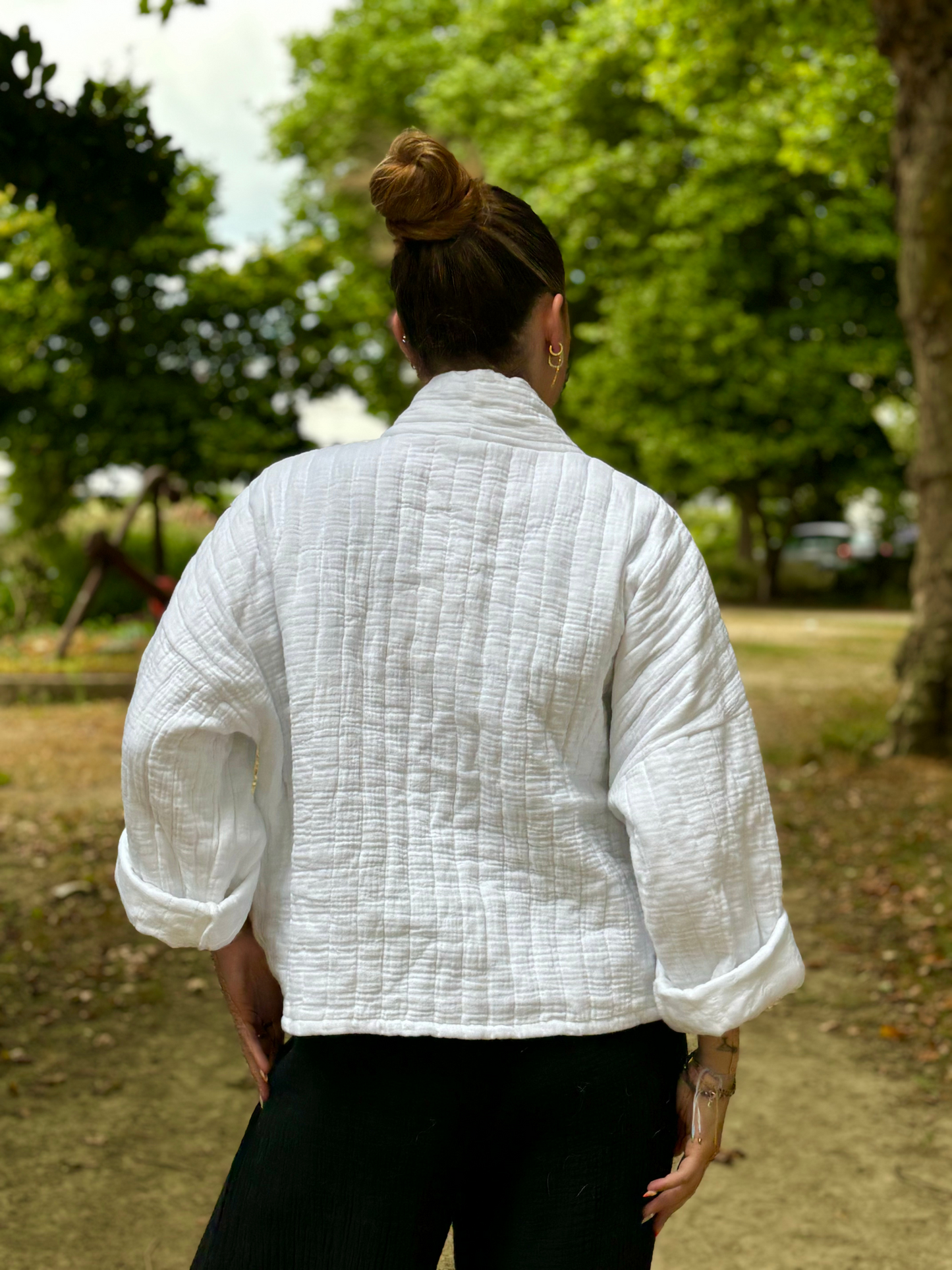 Veste en Gaze de Coton blanc