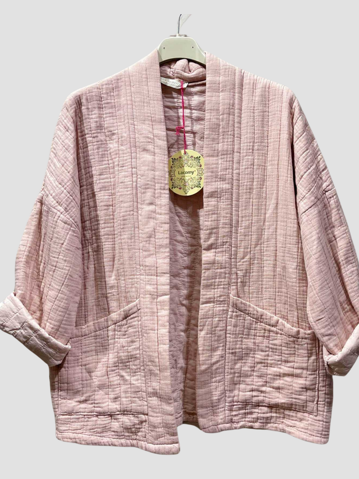 Veste en Gaze de Coton rose clair