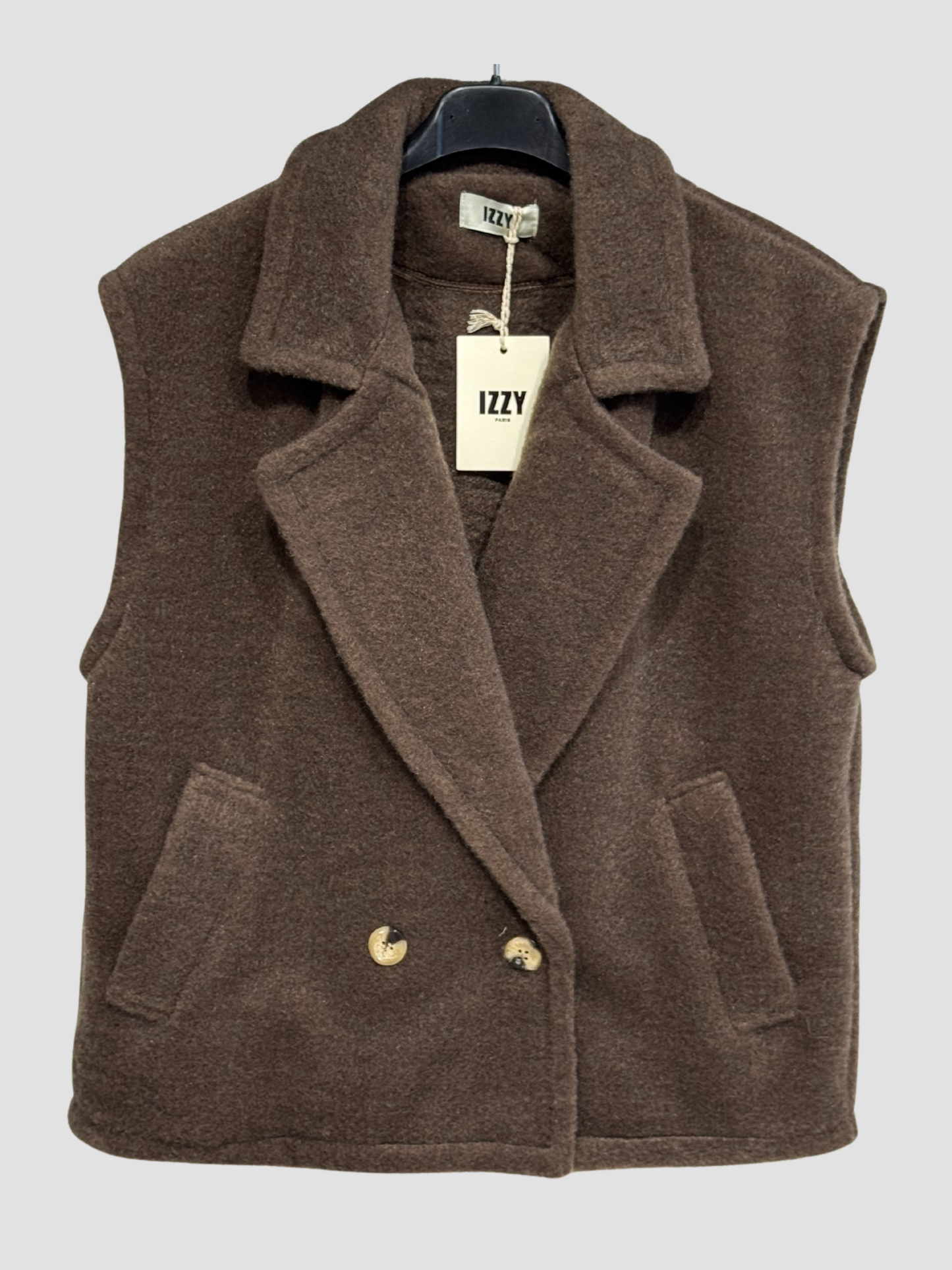 Veste sans Manches Col Blazer