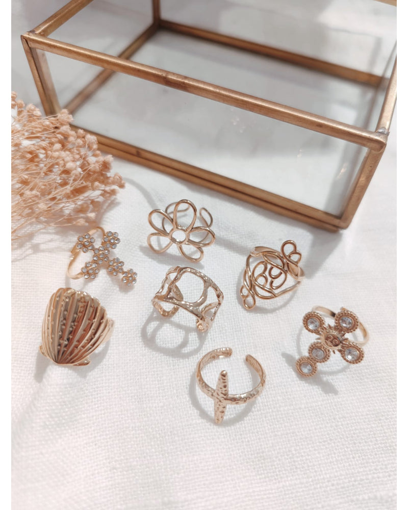 Bague Dorée Martelée