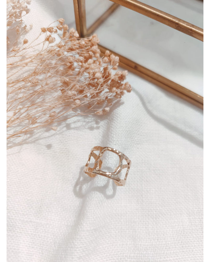 Bague Dorée Martelée