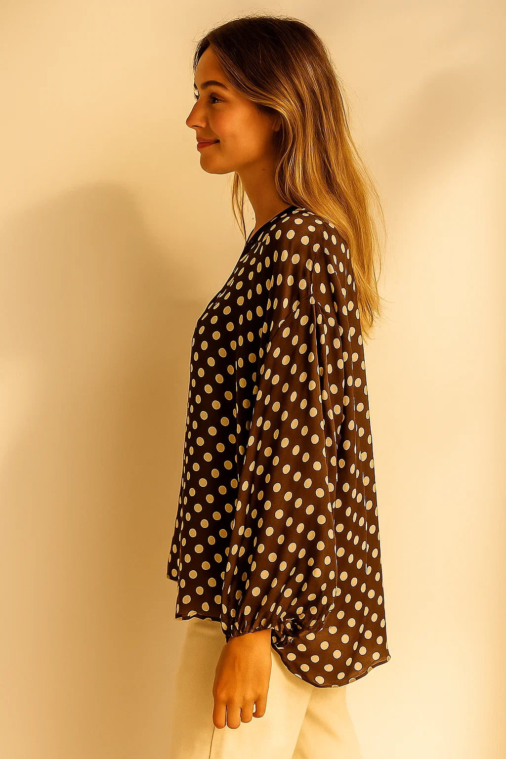 Blouse à Pois en Soie