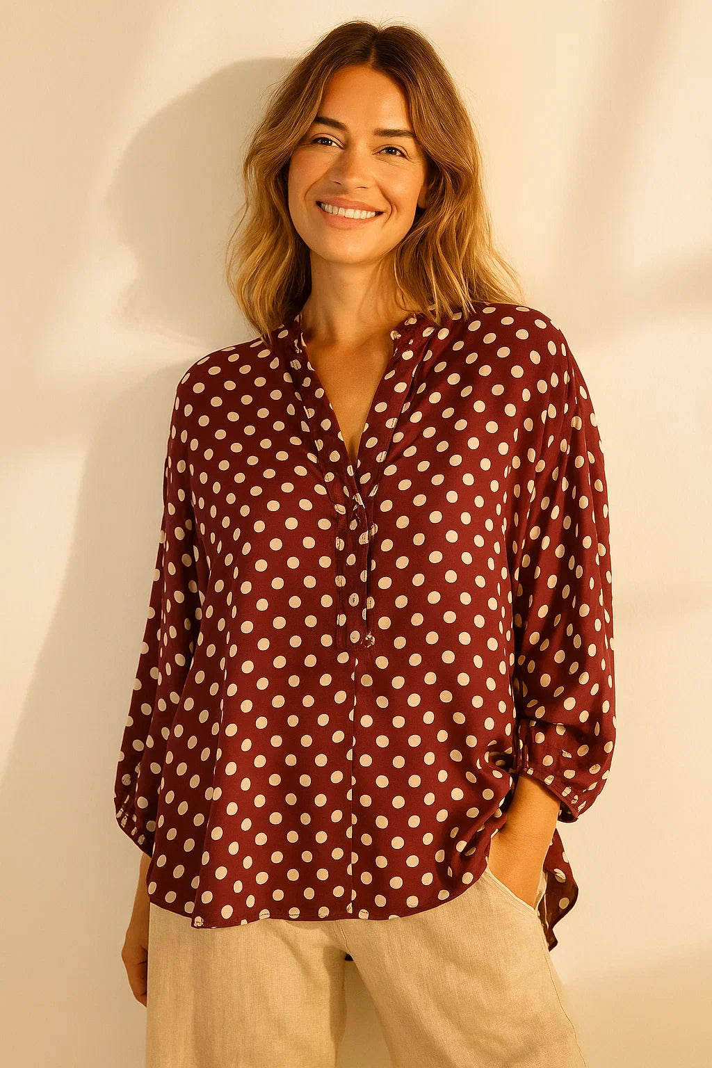 Blouse à Pois en Soie