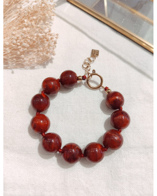 Bracelet Perles Marbré