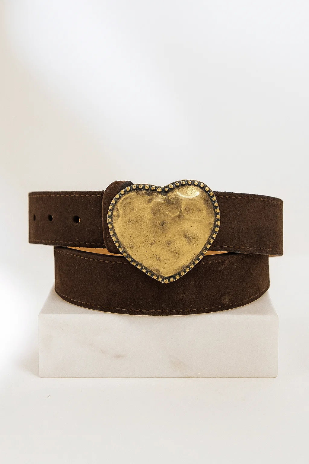 Ceinture Cuir Boucle Coeur