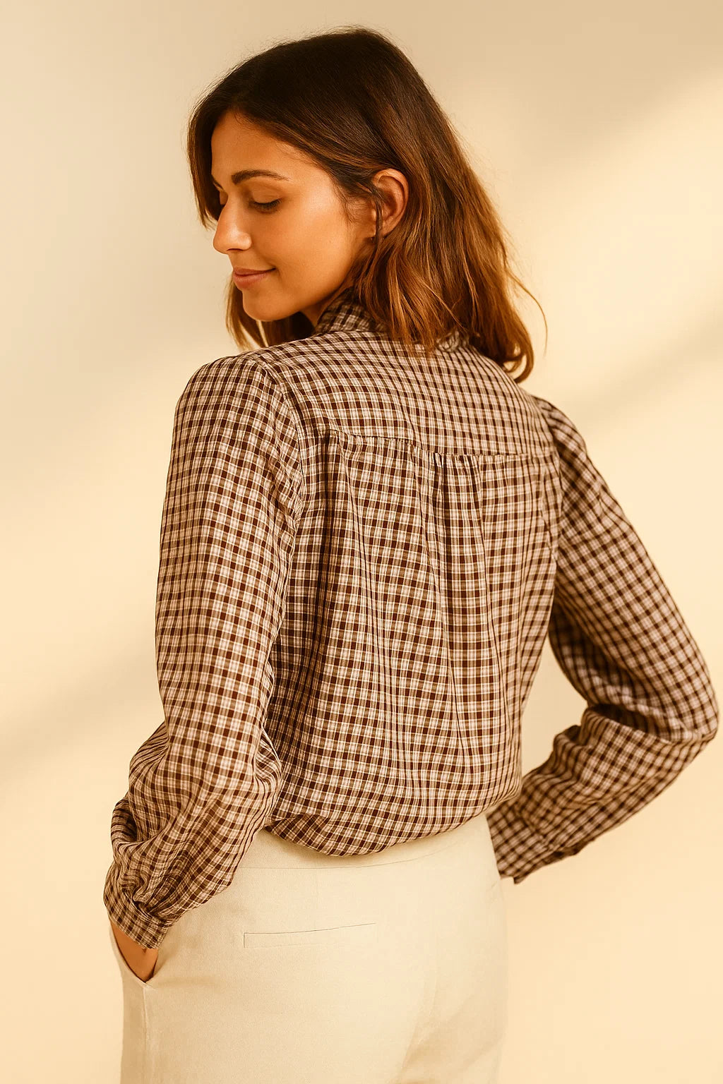 Chemise Vichy Marron
