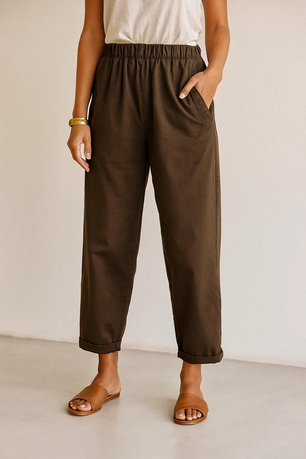 Pantalon en Coton Uni Magic