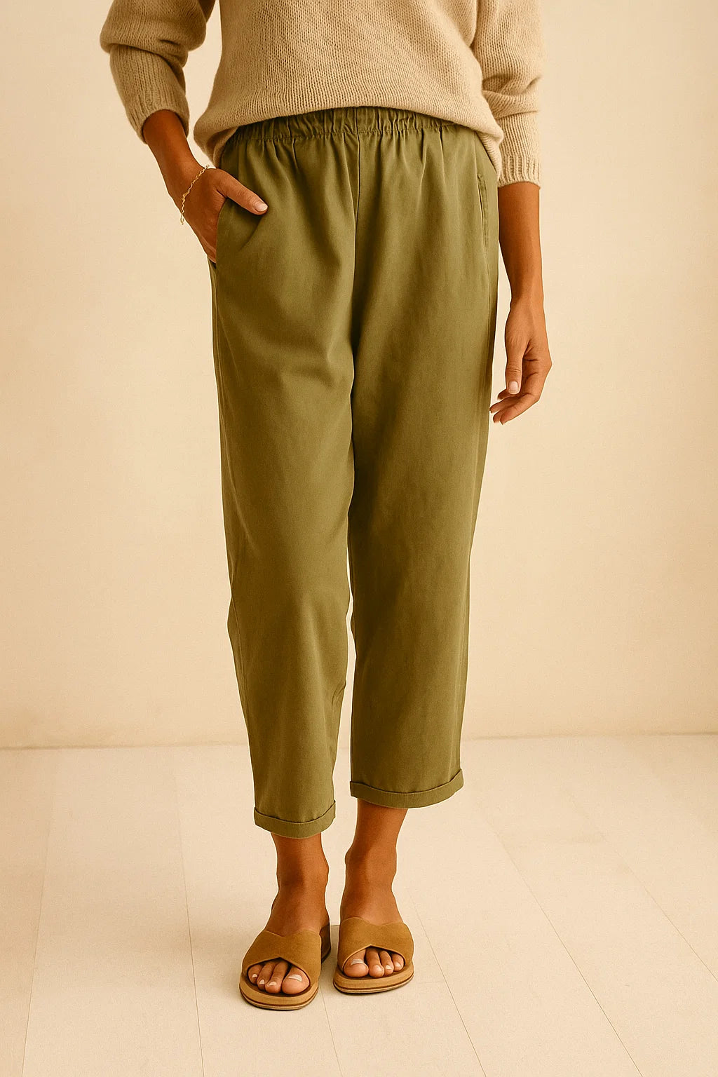 Pantalon en Coton Uni Magic