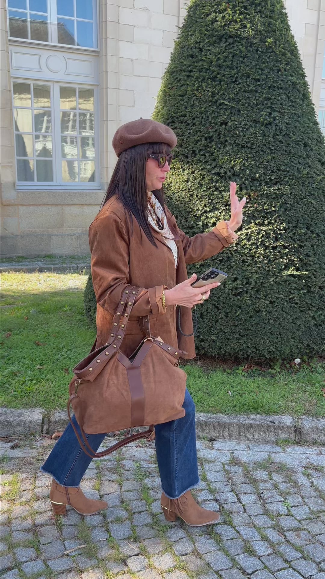 Blazer effet Daim Camel