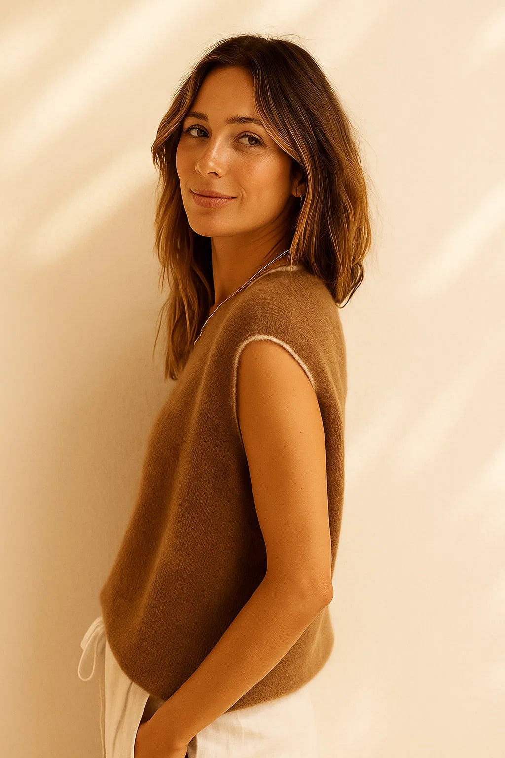 Pull sans Manches en Laine