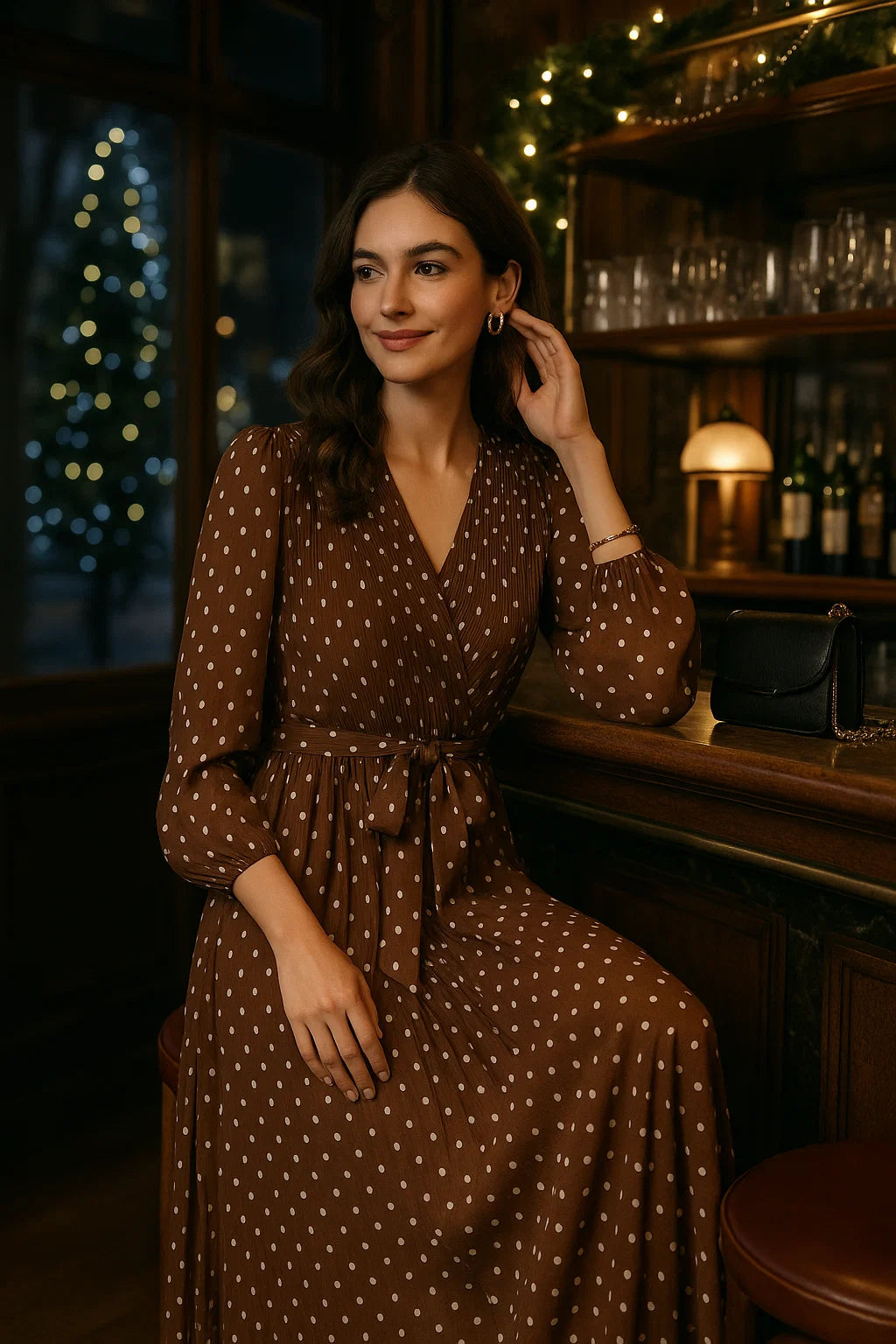 Robe D'Été Taille S - Couleur Noir/Beige - Longueur 84 Cm - En Polyester - Occasion Très Bon État