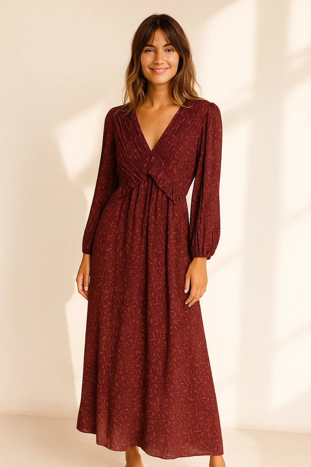 Robe Longue Taille Smockée