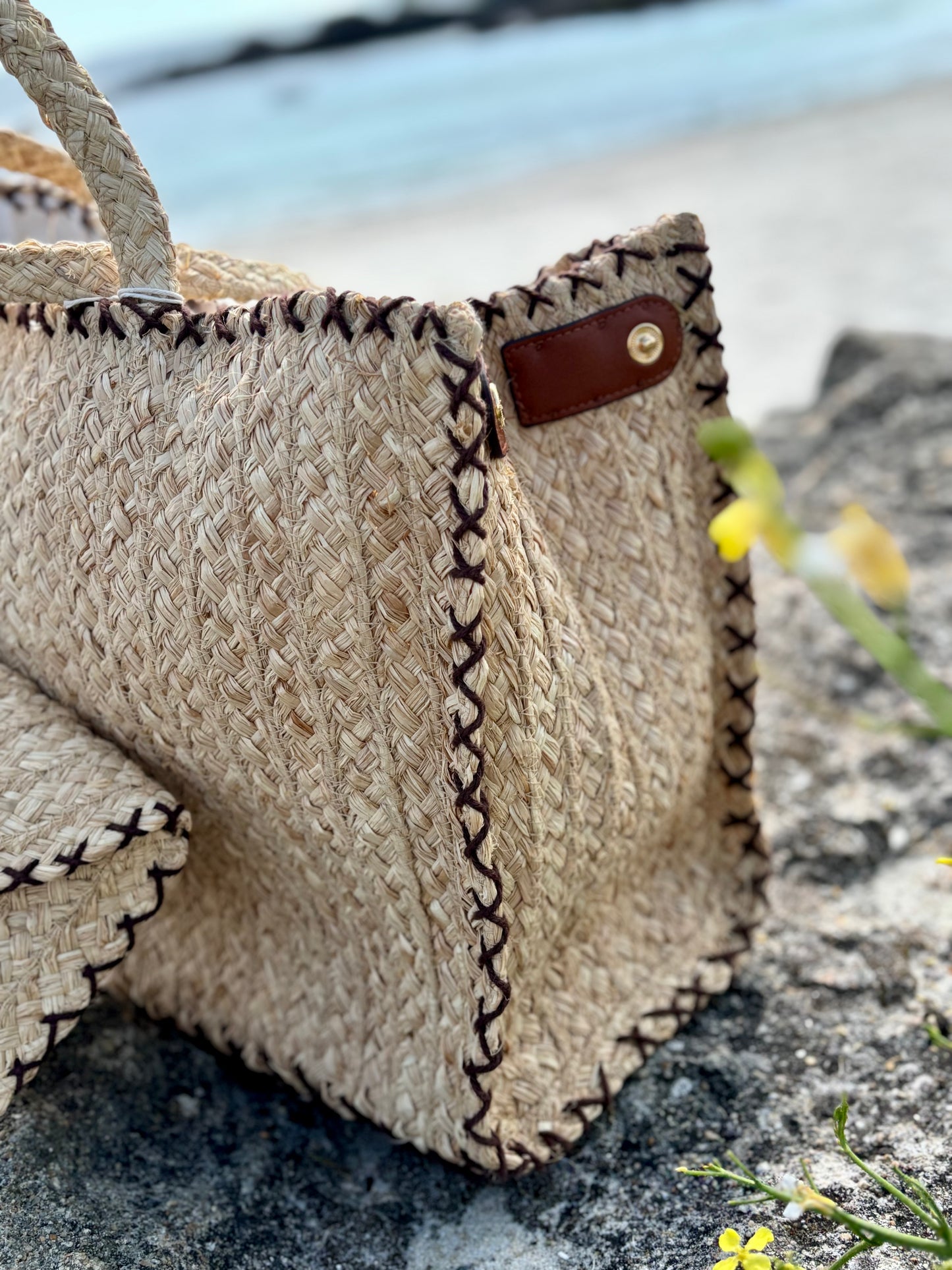 Sac Cabas en Raphia Tressé