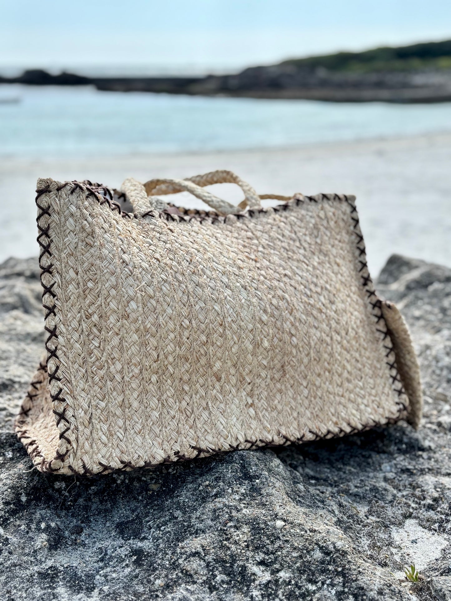 Sac Cabas en Raphia Tressé