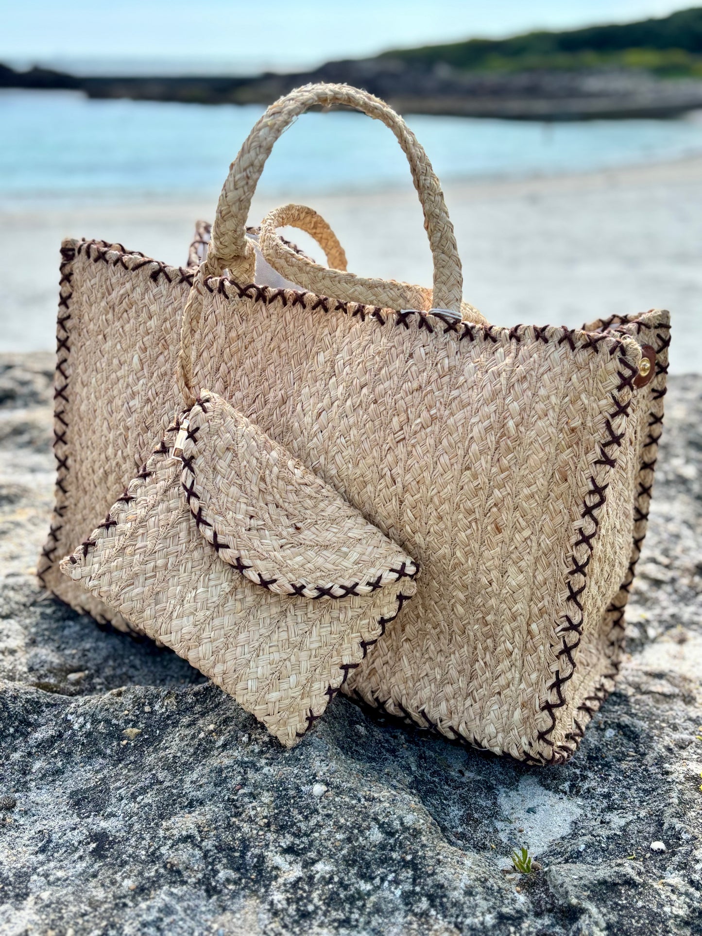 Sac Cabas en Raphia Tressé