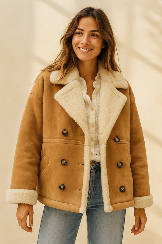 Veste effet Daim Sherpa