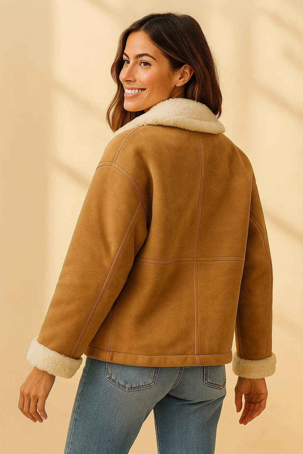 Veste effet Daim Sherpa
