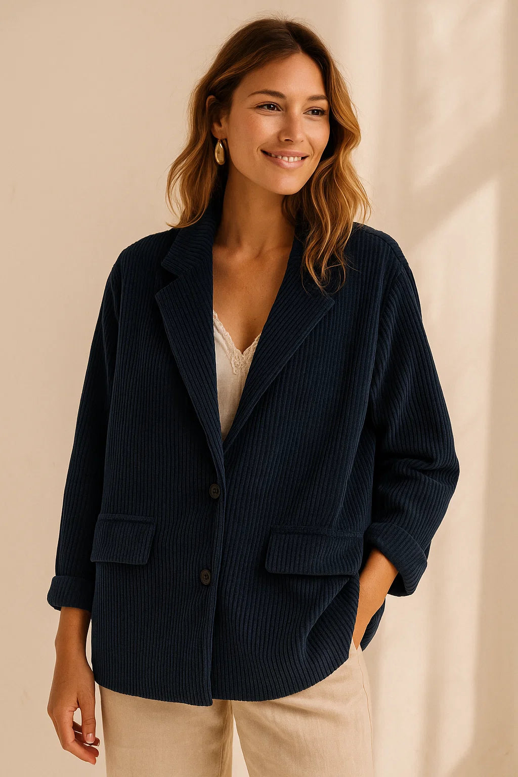 Veste Blazer Velours Côtelé