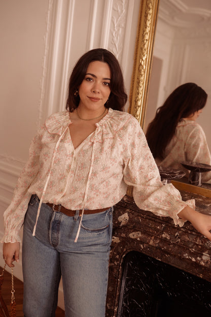Blouse Fleurie Vintage du 42 au 46