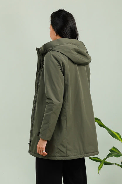 Parka Imperméable Fourré Bicolore