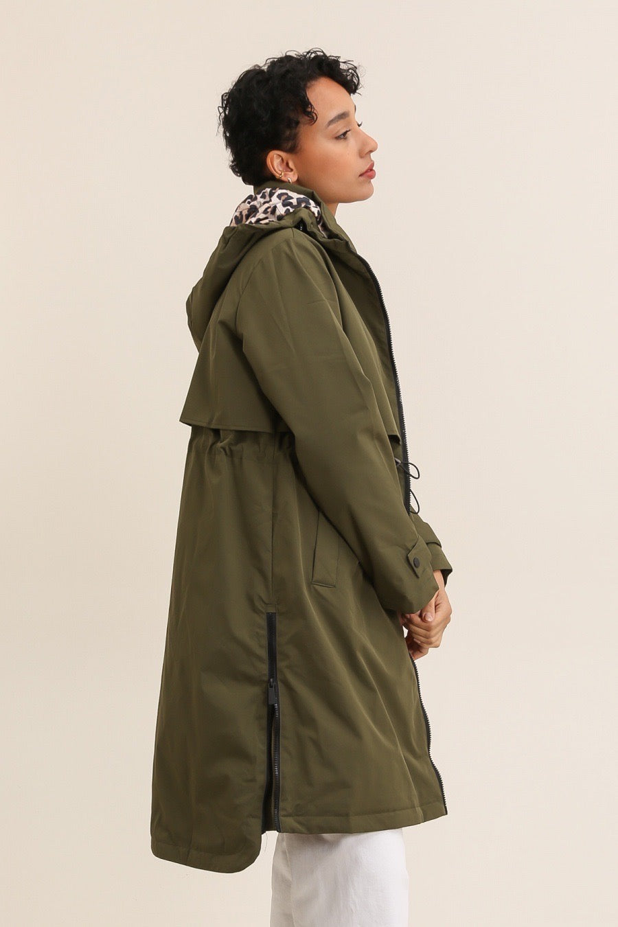 Parka Imperméable Rembourré Léopard