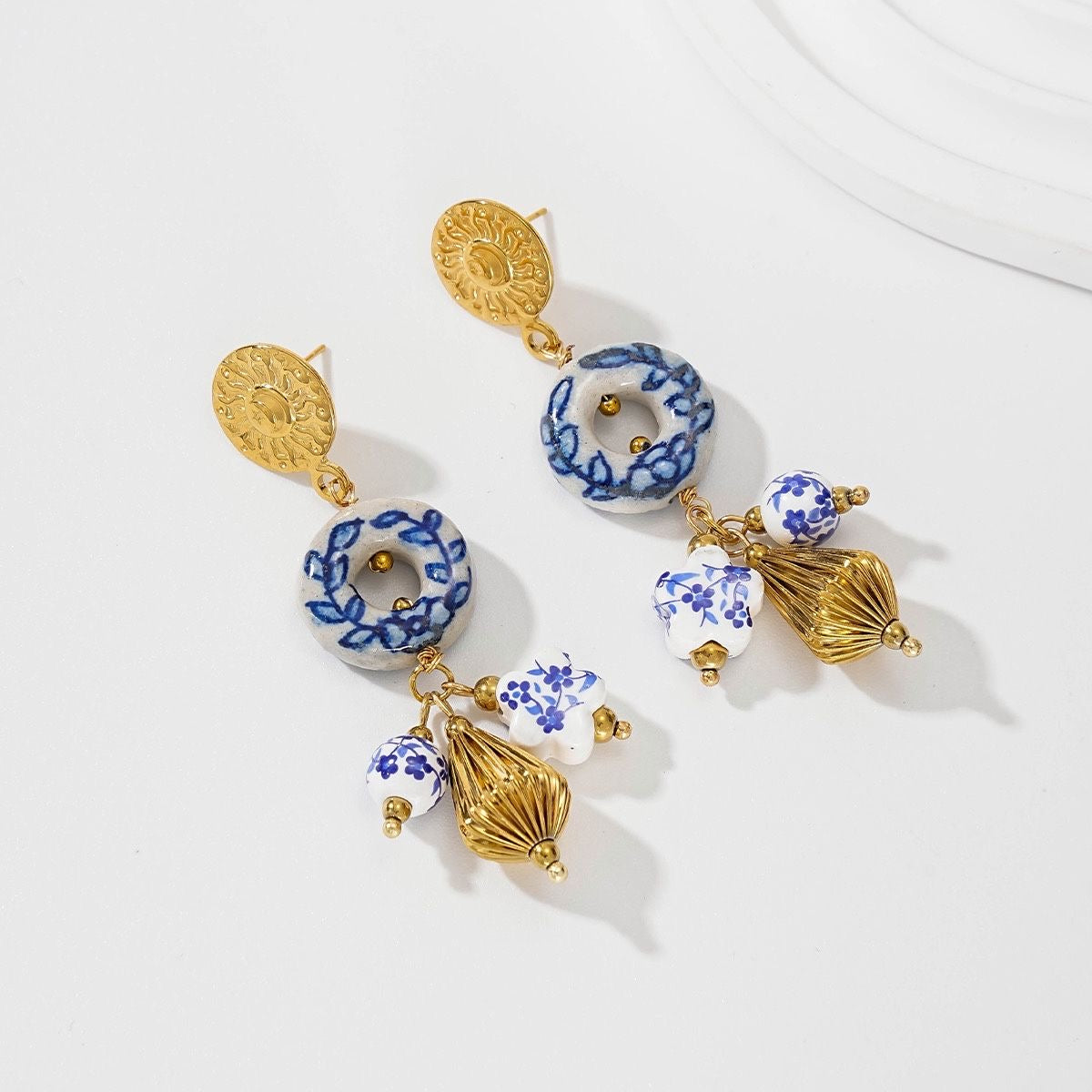 Boucles Porcelaine Bohème