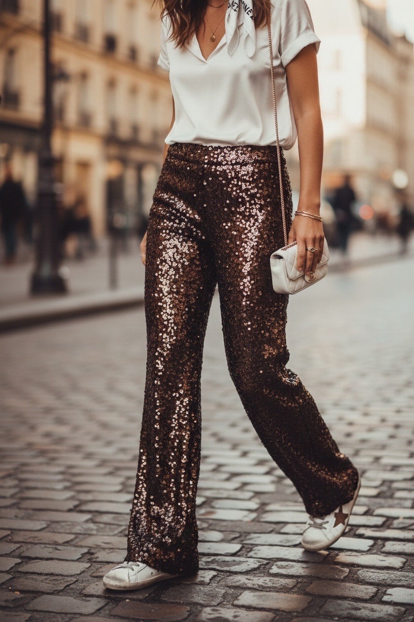 Pantalon Sequins Leona